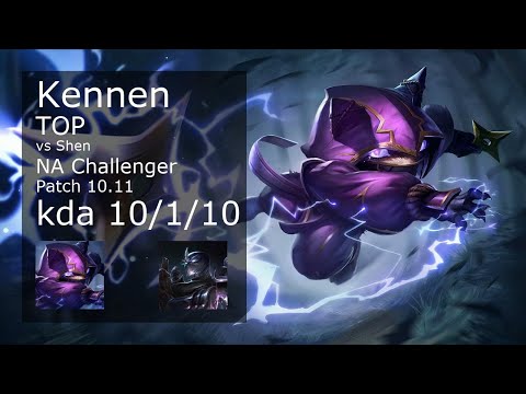 Kennen Top vs Shen - NA Challenger 10/1/10 Patch 10.11 Gameplay