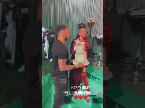 Leigh-Anne doing her speech on her birthday party with Andre #leighannepinnock