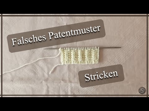 Falsches Patentmuster Stricken