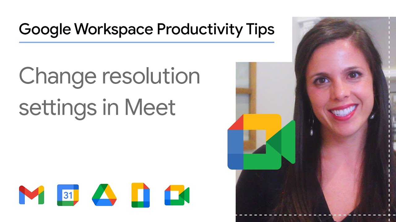 Struggling with delays or connection issues in your virtual meetings? In this episode of Google Workspace Productivity Tips, we show you how to change the resolution settings in Google Meet.
