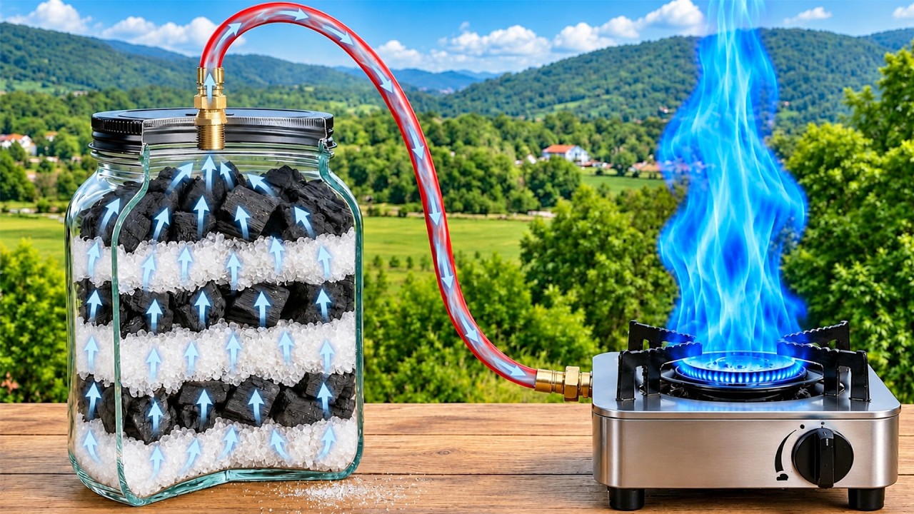 Just mix salt with charcoal and you won’t need to buy gas cylinders anymore! Free energy at home😱