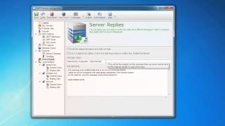 E-Mail Server "server replies" options tutorial