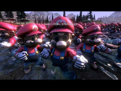 5000 Ricardo Milos vs 5000 MARIO!-Ultimate Epic Battle Simulator