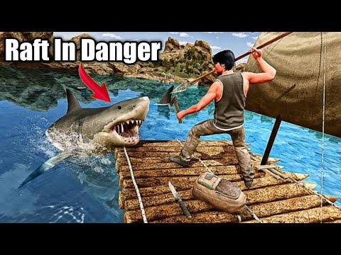 SHARK ATTACK ON MY RAFT | OCEAN SURVIVAL