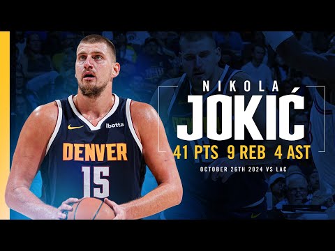 Nikola Jokić 41 Point Performance | Full Game Highlights vs. Clippers 📺 | 10/26/24
