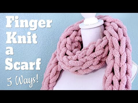 How to Finger Knit a Scarf FAST