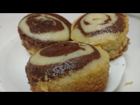 Eggless Zebra cake in katori without oven, condensed milk | #WhatsKooking | #PriyamvadaJain |