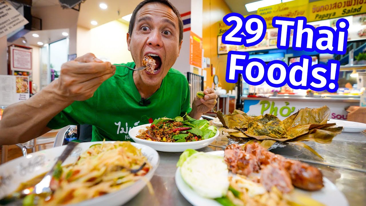 Huge Thai Food Tour! SPICY STREET FOOD + Boat Noodles! Best Thai Food in Los Angeles!