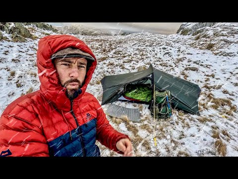 SOLO Mountain Camping in a BLIZZARD | My tent was at BREAKING POINT