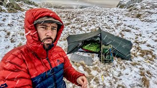 SOLO Mountain Camping in a BLIZZARD | My tent was at BREAKING POINT
