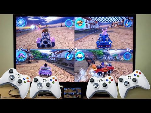 Beach Buggy Racing LG G5 HDMI out 4 Xbox 360 controllers 1080p TV multiplayer Android smartphone