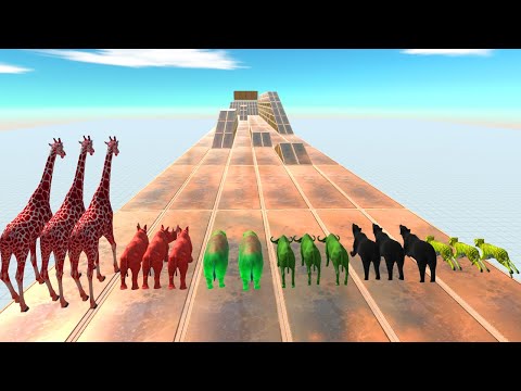 Animal Color Race to get a Pig - Animal Revolt Battle Simulator