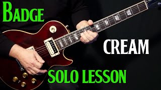 how to play "Badge" on guitar by Cream | Eric Clapton | guitar solo lesson tutorial