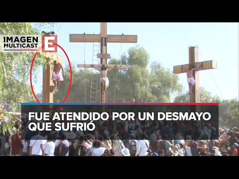 Actor se desmaya durante representación | Pasión de Cristo 2023