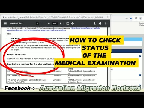 How to Check the Medical Examination Status