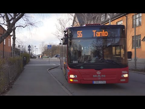 Sweden, Stockholm, bus 55 ride from HJORTHAGENS SKOLA to KRUKMAKARGATAN