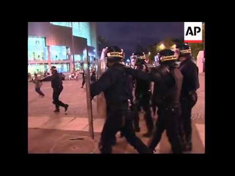 Scattered violence linger after French election