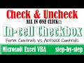 Check and uncheck all in-cell checkboxes in one click