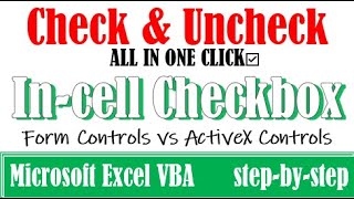 Check and uncheck all in-cell checkboxes in one click