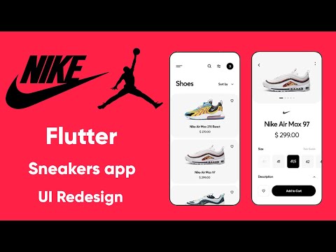 Flutter Nike Sneakers app UI Redesign | Speed Code