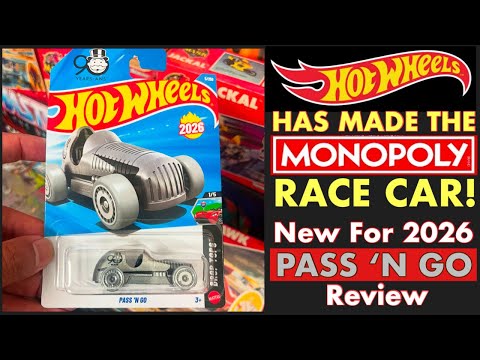 HOT WHEELS HAS MADE THE RACE CAR FROM MONOPOLY! New 2026 Pass N’ Go Review!