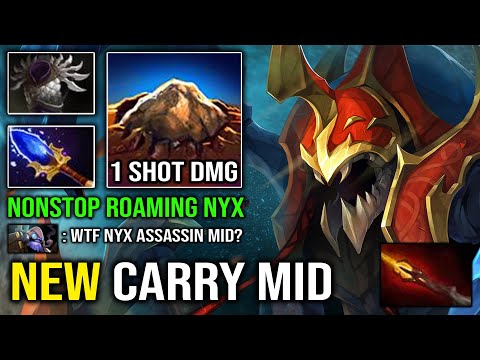 WTF Instant 1 Shot - NEW Carry Nyx Assassin Nonstop Roaming with Burst DPS Dagon + Aghanim Dota 2