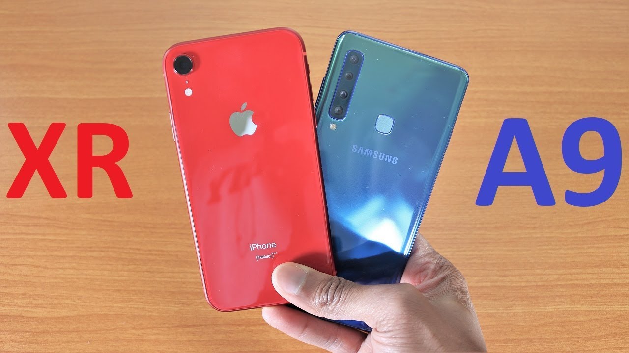 Apple iPhone XR Vs Galaxy A9 2018 Speed Test