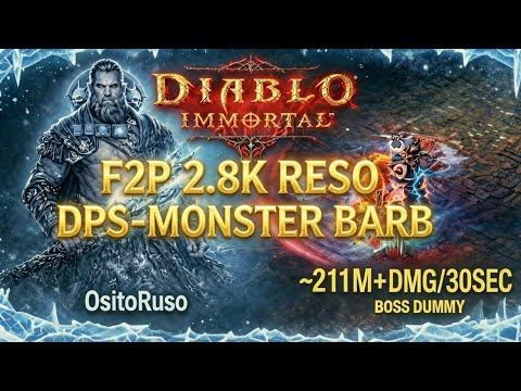 F2P FRIENDLY 2.8K RESO HIGH DPS-BARB. 211M+ DMG/30sec. FULL BUILD DISCLOSURE