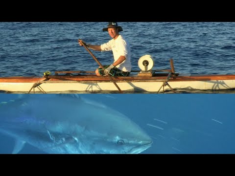 A Canoe, a Hand line and an 800lb tuna!