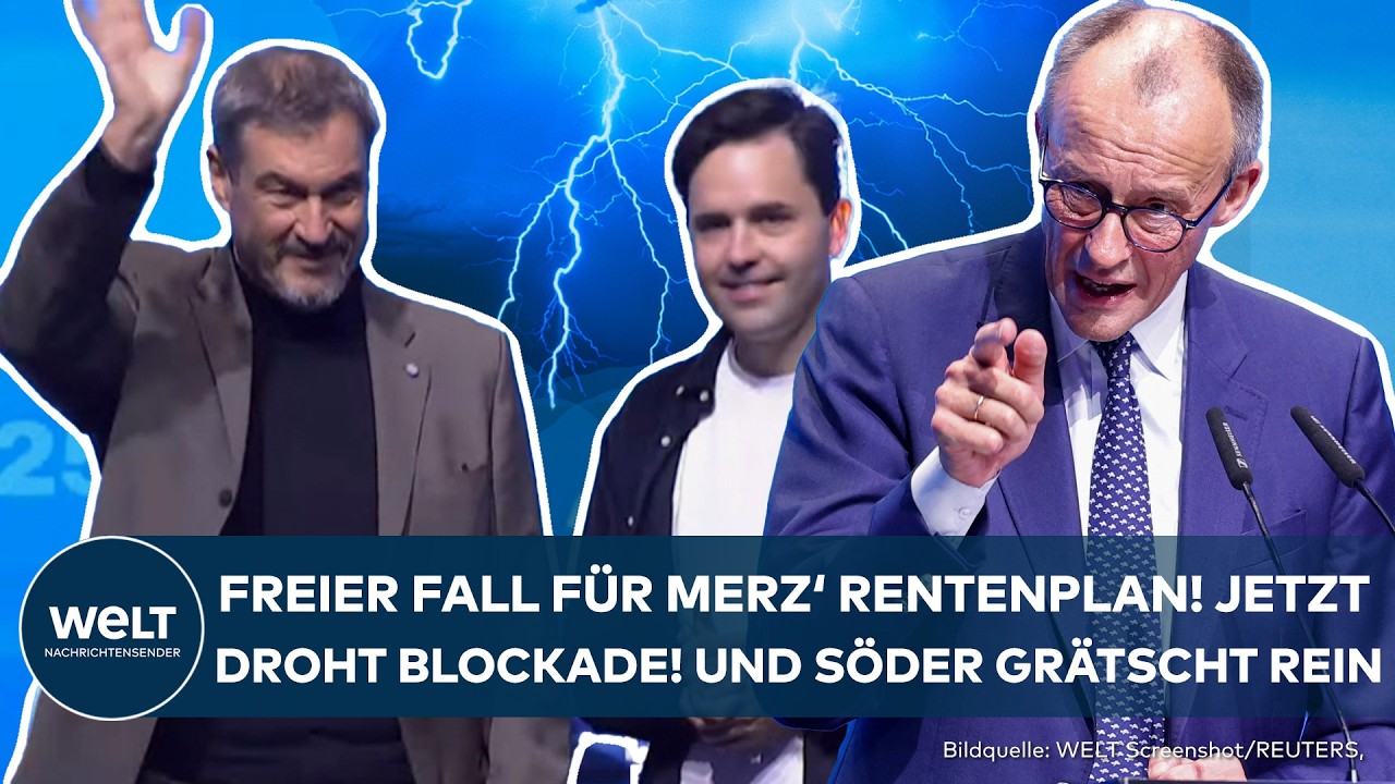 RUST: Junge Union lässt Merz beim Rentenpaket abblitzen, Jubel bei Markus Söder! Machtkampf pur!