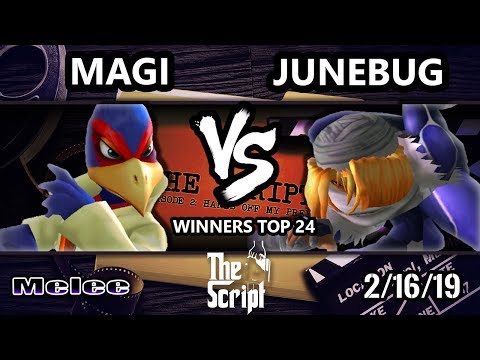 The Script 2 - Magi (Falco) Vs. Junebug (Sheik) - Smash Melee Winners Top 24