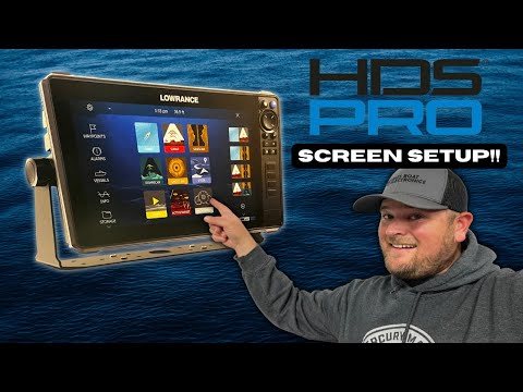 Set Up The SCREEN On The NEW Lowrance HDS Pro!!
