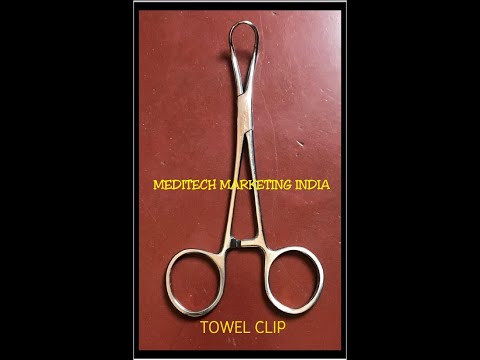 Stainless Steel Backhaus Towel Clip (ISO 13485:2016 CERTIFIED -NABCB / IAF)