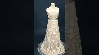 Video de S0087 Tul bordado con flores 3d