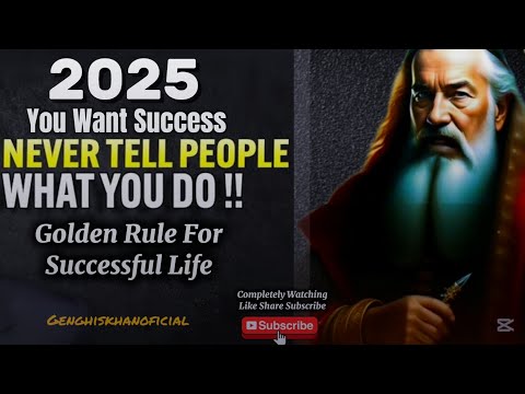 Never Share With Anyone What You Do||Golden Rule For Success||Genghiskhanoficial