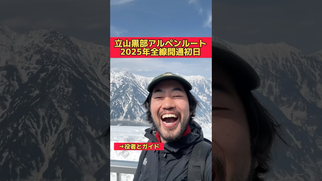 2025年！アルペンルート行ってきました！雪の大谷綺麗すぎる！【2025年】#富山 #立山黒部アルペンルート #立山 #shorts