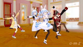 【試作】Go!プリンセスプリキュア ED2 ホロライブMMD 兎田ぺこら&ぺこらマミー＆宝鐘マリン＆戌神ころね 歌:NEUTRINOセブン
