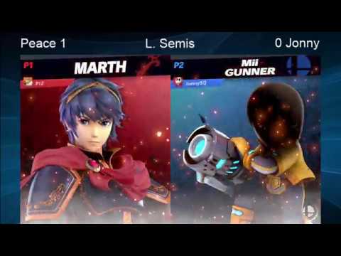 CWA Wifi Weekly 17 - Peace!2 (Donkey Kong, Marth, Wario) vs JonnySQ (Mii Gunner) Losers Semifinals
