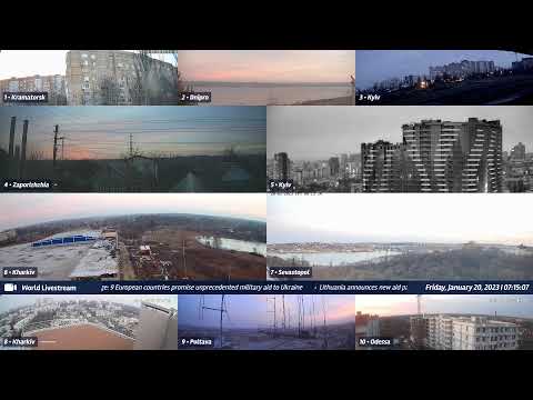 Live views from Ukraine 01/19/2023 B - Kramatorsk, Kharkiv, Kyiv, Zaporizhzhia and other cities