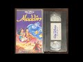 Opening Closing To Aladdin 1994 VHS