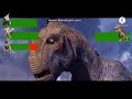 Dinosaur 2000 Final Battle With Healthbars
