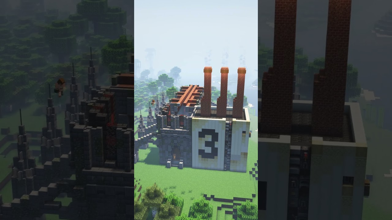 Gothic Industrial Super Smelter in Minecraft #Shorts Timelapse