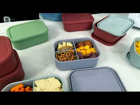 Kitchen Innovations S/2 Silicone Divided Lunch Containers on QVC