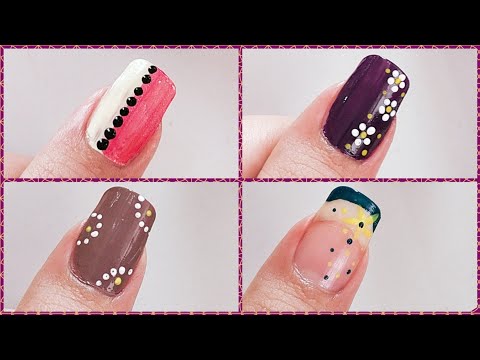 Diseños de uñas Cortas 2024/ Easy 2mints Nail Art designs