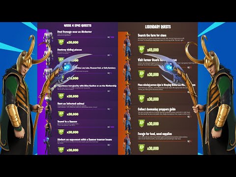 How to Complete All WEEK 4 Quests (5 Legendary & 7 Epic) | Fortnite Chapter 2 Season 7