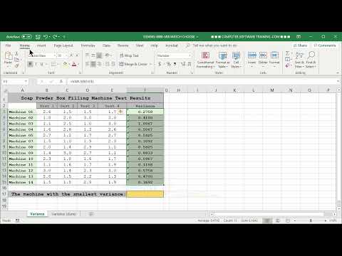 EX-05-45 – Measuring Variance: Find the Most Consistent Performer with VAR.P
