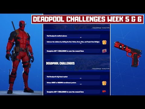 All Deadpool Week 5 and Week 6 Challenges and Rewards in Fortnite! - Deadpool Challenges C2S2