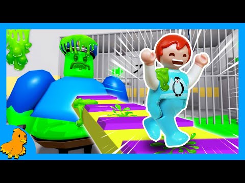 IM SLIME GEFÄNGNIS!🤢 Wird Emma vor POLIZIST BARRY entkommen?😅 Roblox Obby | Playmobil Familie Vogel
