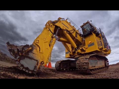 Suncor reveals the first Komatsu PC9000 -  the largest hydraulic surface mining shovel.