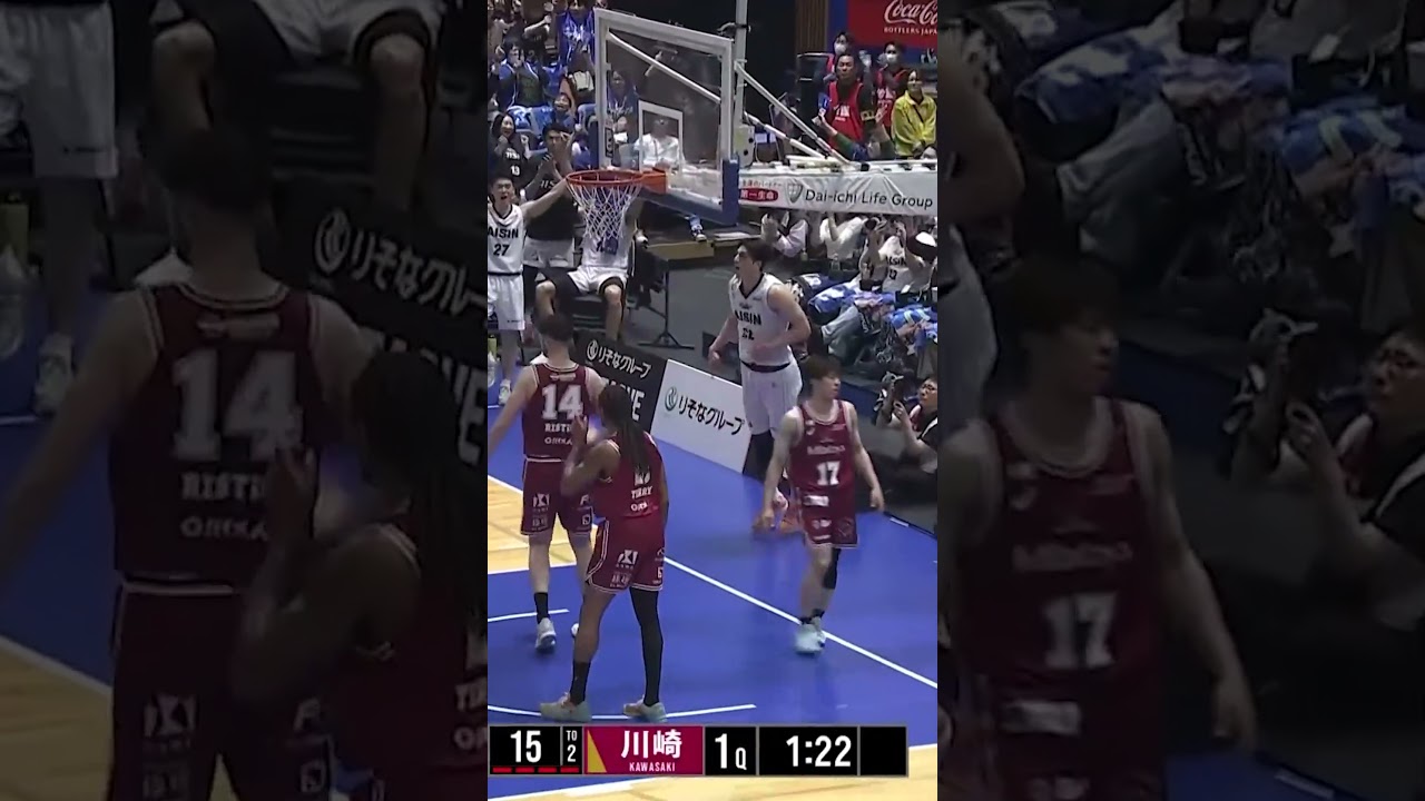 2人で崩し切ってバスケットカウント🔥#平寿哉 #シェーファーアヴィ幸樹 #シーホース三河 #Bリーグ #バスケ